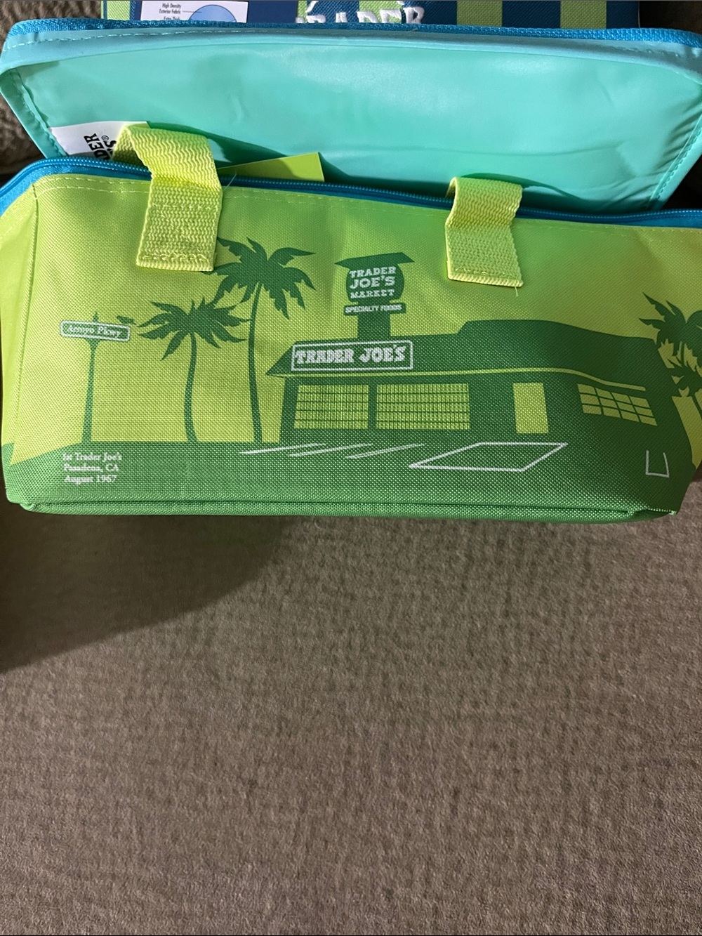 Trader Joe's Striped Insulated Lunch Tote - set of three NWT - Picture 4 of 5